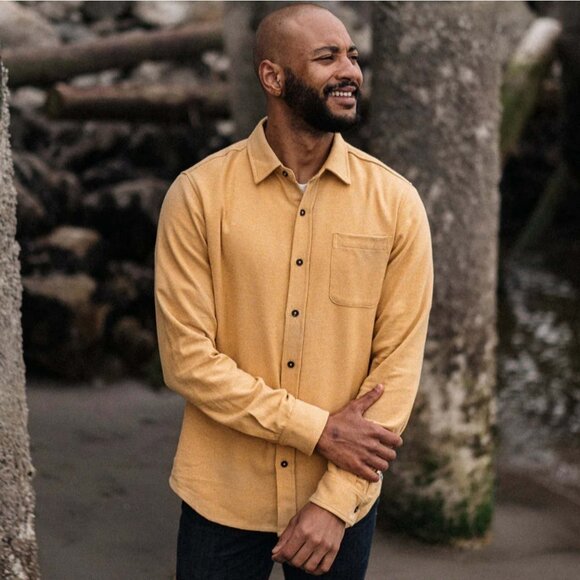 Anian Oxford Shirt Mens Cotton Button Down Long Sleeve Overshirt Canada Small - Picture 1 of 6